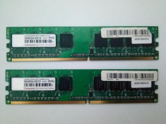 Kit memorie ram ddr2 2x512 mb 667 Transcend foto