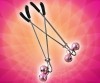 Nipple Clamps Roz cu Clopotei - Set 2 Buc Bondage Reglabile, Sani Sfarcuri, Jucarii Erotice Sex Shop