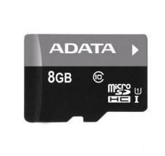 Micro SDHC ADATA Premier 8GB UHS-I U1 + adaptor SD AUSDH8GUICL10-RA1 foto