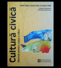 CULTURA CIVICA MANUAL PENTRU CLASA A VIII-A - DAKMARA GEORGESCU - HUMANITAS 2003 foto