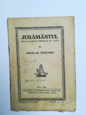 TRANSILVANIA-TEATRU SATESC , CLUJ, 1931, JURAMANTUL foto