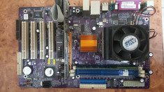 1gb ddr1 + kit 462 placa baza ECS KT600-A procesor Sempron 2600 + placa Video foto