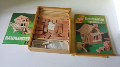 Joc de constructie case, arhitectura, vintage, DDR, Baumeister, materiale reale foto