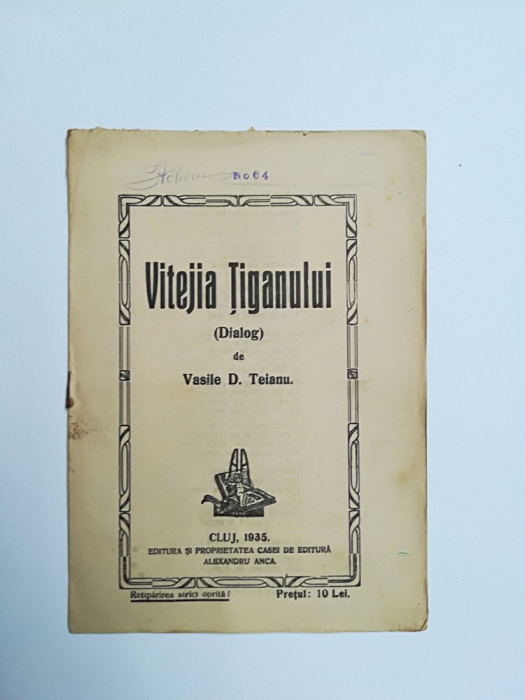 TRANSILVANIA-TEATRU SATESC COMIC, CLUJ, 1935, VITEJIA TIGANULUI