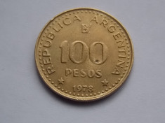 100 PESOS 1978 ARGENTINA-COMEMORATIVA foto