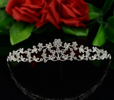 Diadema / coronita / tiara mireasa cu cristale tip Swarovski foto