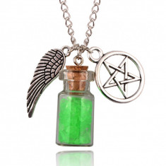 Pandantiv / Colier / Lantisor - SUPERNATURAL Talisman de Protectie - Verde