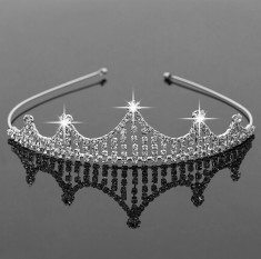 Diadema / coronita / tiara mireasa cu cristale tip Swarovski foto