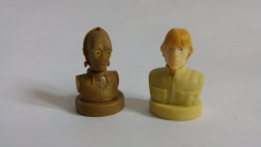 Lot 3 figurine stampila personaje Star Wars, de cauciuc: Luke, C-3PO, Chewbacca foto