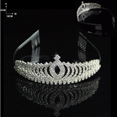 Diadema / coronita / tiara mireasa cu cristale tip Swarovski foto