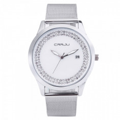 Ceas elegant dama Quartz cu afisaj data 2102-2, argintiu foto