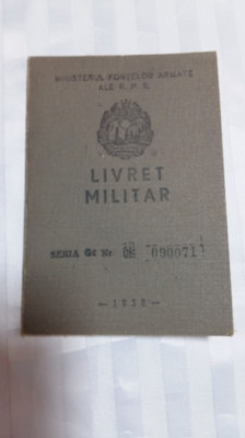 LIVRET MILITAR RPR - RADIOTELEGRAFIST - INCORPORAT 1930 LA FLOTILA SOMESENI CLUJ foto