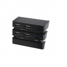 Usb hub pentru PlayStation PS4 PRO x 4 porturi 2.0 si 1 port 3.0, negru foto