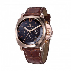 Ceas casual Megir Chronograph ML3006GREBN/1NO 3-Dial cu afisaj data, maro foto