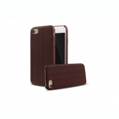 Husa capac imitatie lemn pentru iphone 6/6S Plus, visiniu foto
