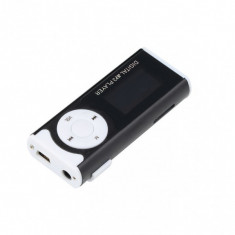 Digital Mp3 Player Radio Clip + Casti + Cablu USB + Card 8Gb, negru foto
