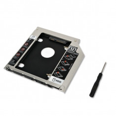 Carcasa 9.5mm 2nd HDD, caddy SSD, adaptor rack pentru Apple Macbook foto