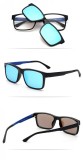 Ochelari Soare Polarizati Retro Style Cu Magnet Format Din 2 Bucati - Albastri