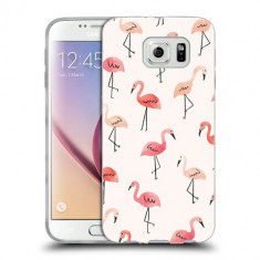 Husa Samsung Galaxy S6 Edge Plus G928 Silicon Gel Tpu Model Flamingo Pattern foto