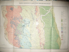 Harta geologica a Regiunii Cheile Bicazului 1919-1934 , dim.=61 x 42 cm foto