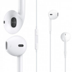 Casti in-ear cu microfon universale, iphone si samsung, alb foto