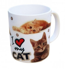 Cana ceramica I love my cat foto