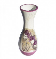 Vaza de flori Bicicleta cu Lavanda, ceramica 29 cm foto