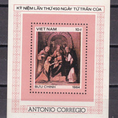 Vietnam 1984 pictura Corregio MI bl.31 MNH