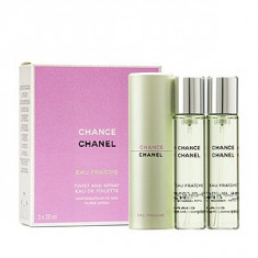 Chanel Chance Eau Fraiche EDT Parfum de buzunar si rezerva 3x20 ml pentru femei foto