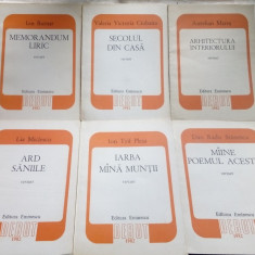 VERSURI: LOT 6 VOLUME DE DEBUT EDITURA EMINESCU 1982 (2 CU DEDICATIE / AUTOGRAF)