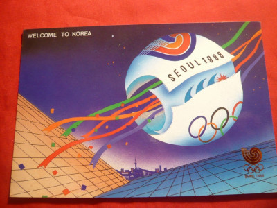 Ilustrata - Olimpiada de la Seul ,cu marca fixa , Coreea de Sud 1988 foto