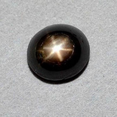 ~ SAFIR NATURAL NEGRU STELAT caboson 4,06 ct. certificat de autenticitate ! !