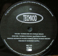 Technoid - Technoid 1989 disc vinil Maxi Single Electro / Techno / House foto