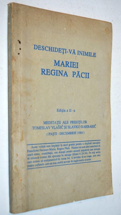 Deschideti-va inimile Mariei Regina Pacii - 1984