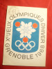Ilustrata - Olimpiada de la Grenoble - Emblema Oficiala 1968, Circulata, Printata