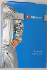 Costum sauna din PVC gros - masura XL - bluza si pantaloni - foto