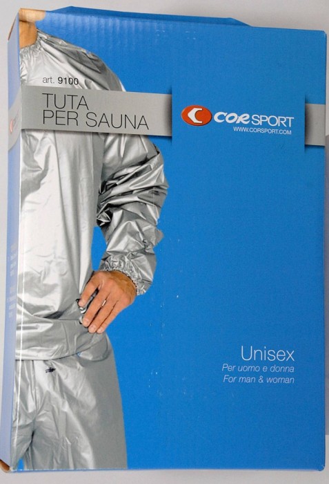 Costum sauna din PVC gros - masura XL - bluza si pantaloni - foto mare Costum sauna din PVC gros - masura XL - bluza si pantaloni - foto mare