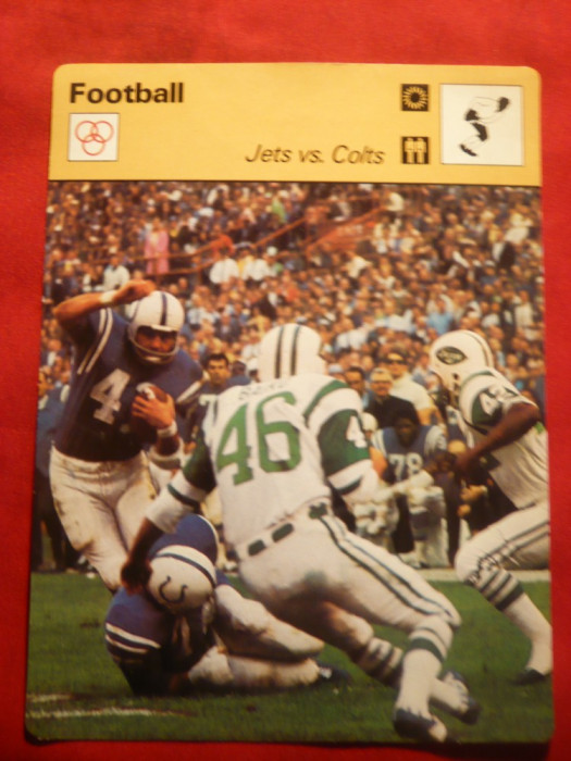 Ilustrata Fotbal American - Jets contra Colts 1969