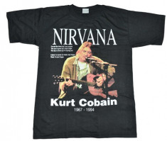 Tricou ROCK Kurt Cobain ( Nirvana ) 1967 - 1994 foto