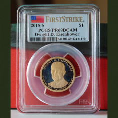 United States / 1$ 2015-S / Dwight D. Eisenhower, 34th President / PCGS PR69DCAM foto