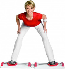 Trainer pentru picioare Be Bodyfit, 120 x 30 x 8.5 cm, alb-rosu, 06698 foto