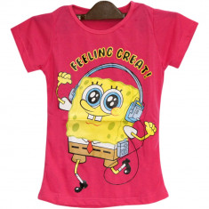 Tricou roz Sponge Bob, pentru fetite foto