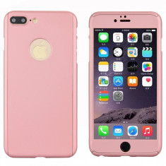 Husa fata-spate iPhone 7PLUS ROSE-GOLD + Folie de sticla gratis foto