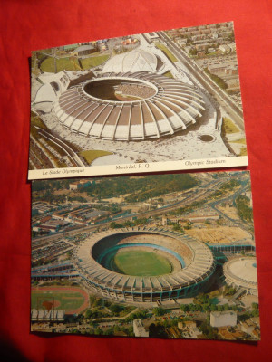 Set 2 Ilustrate -Stadioane : Marocana si Olimpic din Montreal Canada foto