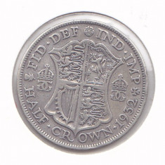 Moneda Marea Britanie 1/2 Crown 1932 KGV - KM#835 VF ( argint 14,138 grame)