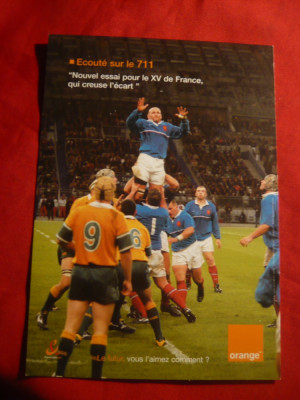 Ilustrata Rugby - Turneul celor 5 Natiuni - Reclama Orange foto
