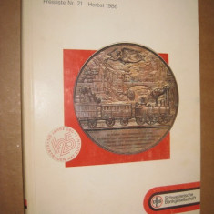 Catalog Banca N. Elvetia-Numismatik nr.21 Toamna 1986. Monede aur si argint