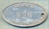 ZET 133 PLACHETA(FISA) ,, U.P.S.R.S. - 926 -TURNATORIA MIXTA &quot; - SIDERURGIE