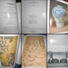 Catalog Licitatii Sotheby's-Korea- Lucrari de Arta- New York Vineri Iunie 1993.
