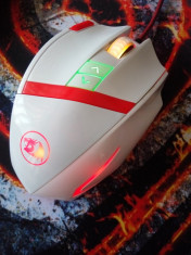 Mouse Gaming laser Redragon Mammoth, 16400 DPI, alb, ca nou foto